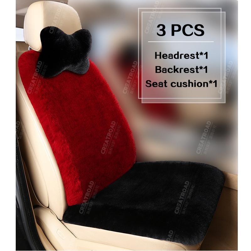 Plush Seat Cover Cushion For Volkswagen Passat B5 B7 B8 Golf 4 5 6 7 Polo Winter warm Plush Protector Interior Accessories