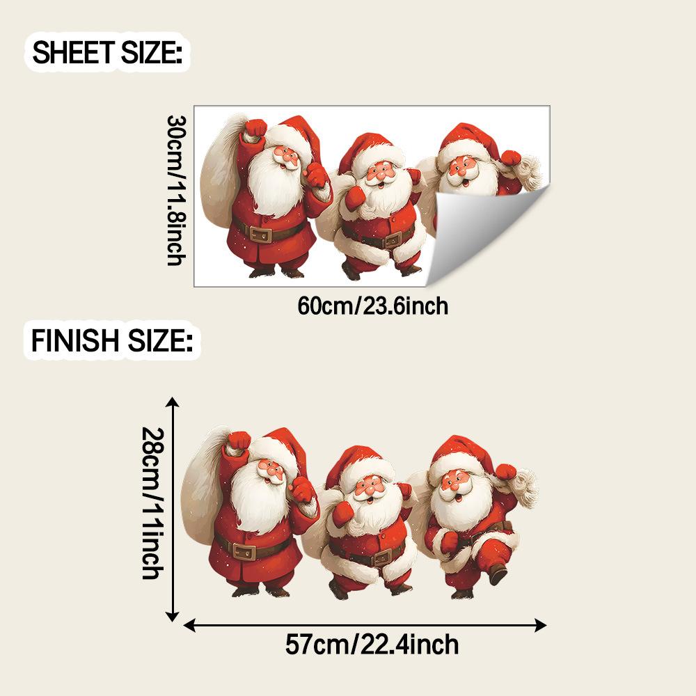 

Раскрашенный Санта Клаус Дарит Подарки Спальня Гостиная Дом Настенные Украшения Наклейки