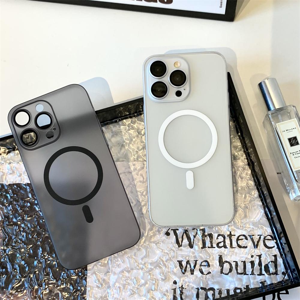 Luxury Matte Ultra-Thin for Magsafe Magnetic Case For iPhone 16 15 14 13 12 11 Pro Max Plus PC Translucent Wireless Charge Cover