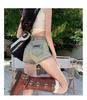 Summer 2025 Women's High-Waisted Stretch Denim Shorts - Slimming A-Line Hot Pants