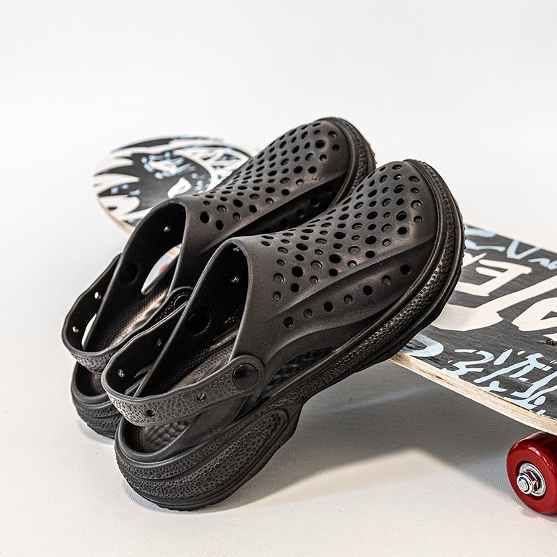 2024 New Slippers Trend Casual Sandals Men's Outdoor Sandals Breathable Beach Shoes Men's Shoes Thick Sole Slip-On Slippers Men