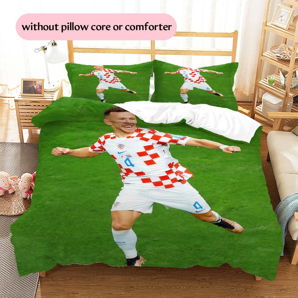 Ivan Perisic Pattern Bedding Home Decoration Birthday Gift ( 1 duvet cover + 2 pillowcase, without core),fan merchandise.