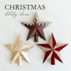 Colorful Christmas Tree Topper Star Plastic Glitter Tree Topper Pentagram Reusable Christmas Tree Ornament Party Favors