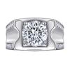 Men'S Ring S925 Sterling Silver Ring Fashion 5A Zircon Ring Temperament Ring
