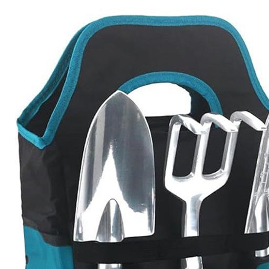 1 Set Attrezzi da Giardinaggio Ergonomici Paletta Manuale Rastrello Cesoia a Bypass Guanti Tappetino per Trapianto Attrezzi Manuali Robusti con Borsa Trasportabile per Giardinaggio Domestico