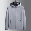 Dibenze Men's Plus Size Casual Hooded Jacket