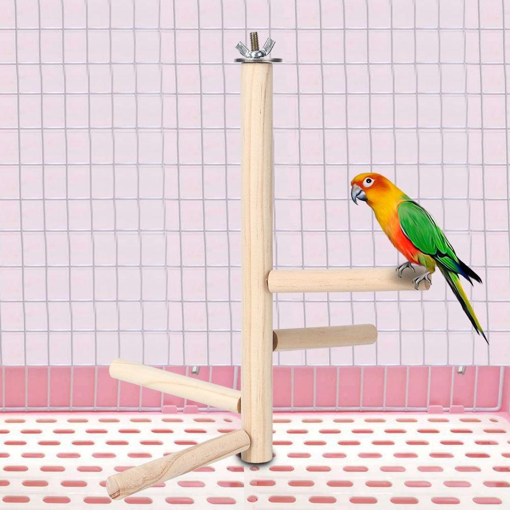 Wooden Bird Cage Stand Parrot Perch Training Stands or Parakeets Lovebirds Cockatiels Resting Rack