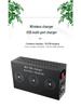 High-Power Multi-Port USB Charging Station with 15W Wireless and 30-Port Capability