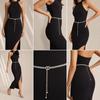 Metal Rhinestone Chain Belt Sparkle Gold Silver Body Jewelry Bling Waist Accessory  Party Wear
