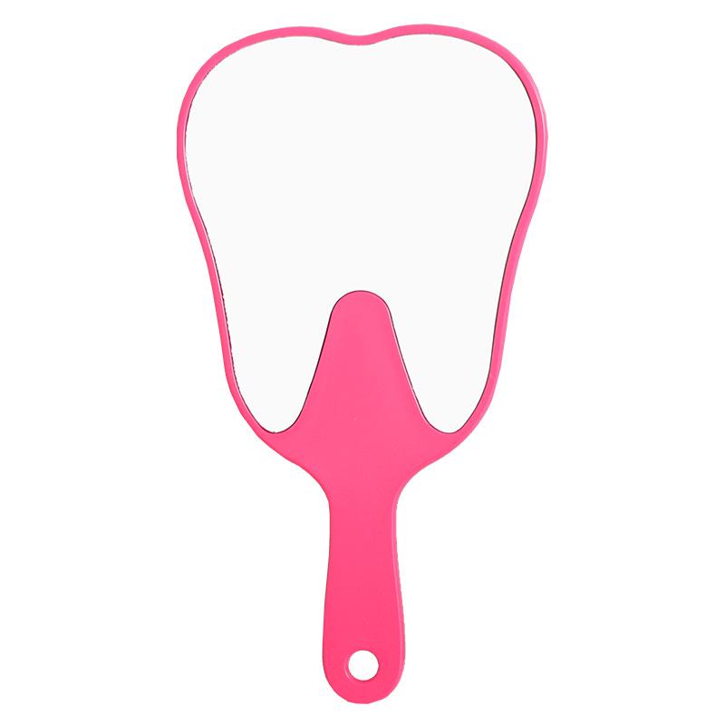 Large Handheld Tooth-Shaped Dental Mirror - High-Definition, Portable, Multi-Color