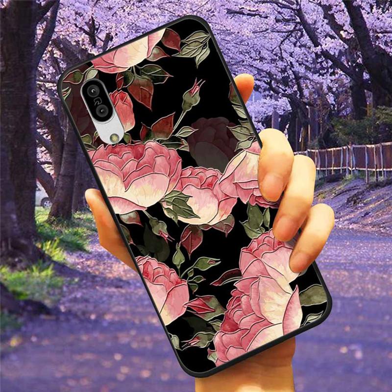 For Sharp Aquos Sense3 Case 3D Flower Relief Silicone Soft Emboss Cover For Sharp Aquos Sense 3 Lite Sense6 6 Luxury Cartoon