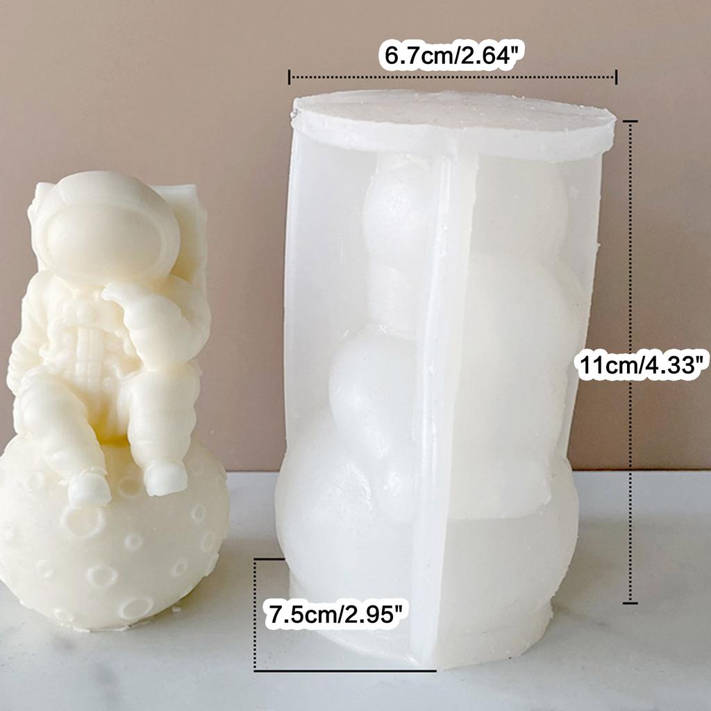 Astronaut Ornament Candle Silicone Mold Epoxy Resin DIY Decoration Making Soap Melt Resin Polymer Clay Home Decorations