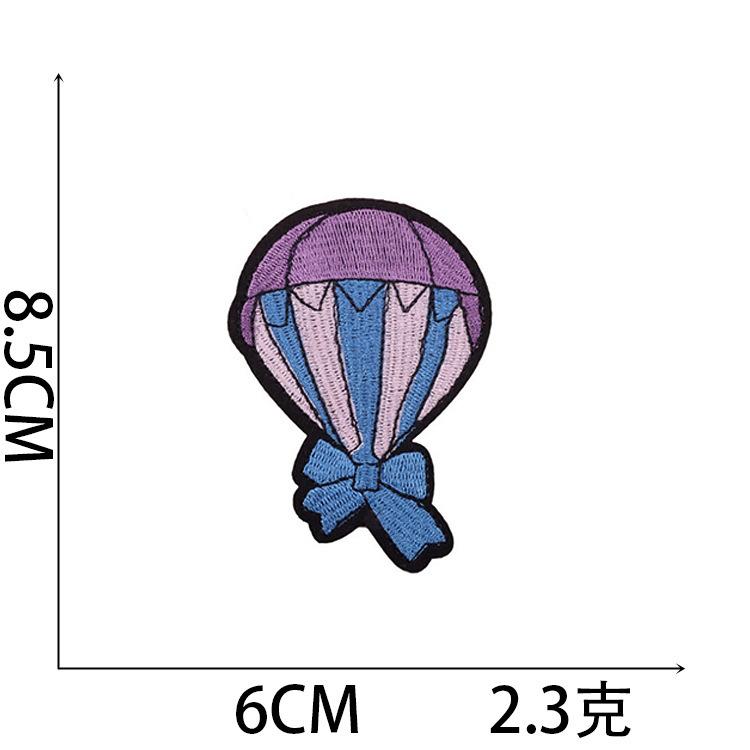New Hot Air Balloon Embroidery Cloth Sticker Computer Embroidery Chapter Clothing Patch Sticker Cartoon Ironing Bag Decorative Embroidery Sticker