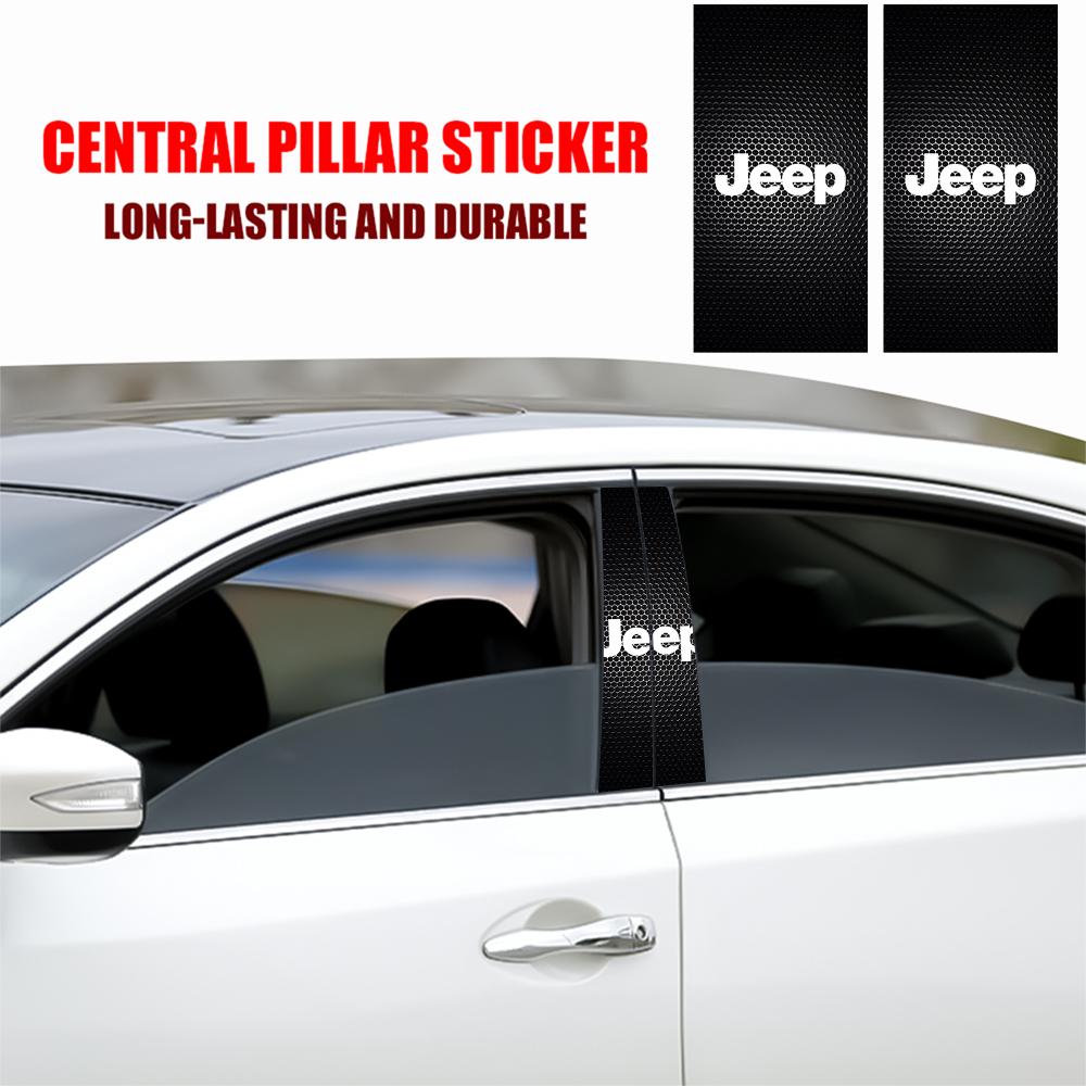 Car Middle Column Creative Sticker Scratch Protection Decorative Paster Car Supplies For JEEP Renegade Patriot Wrangler Cherokee