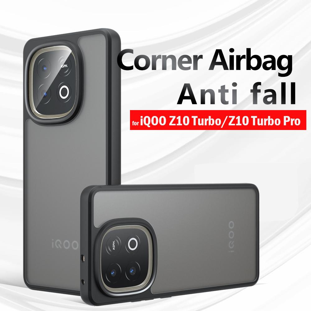 Deksle for iQOO Z10 Turbo Pro / Z10 Turbo Etui Ultratynt Matt Gjennomsiktig & Klart Full Beskyttelse Funda for iQOO Z10 Turbo Capa