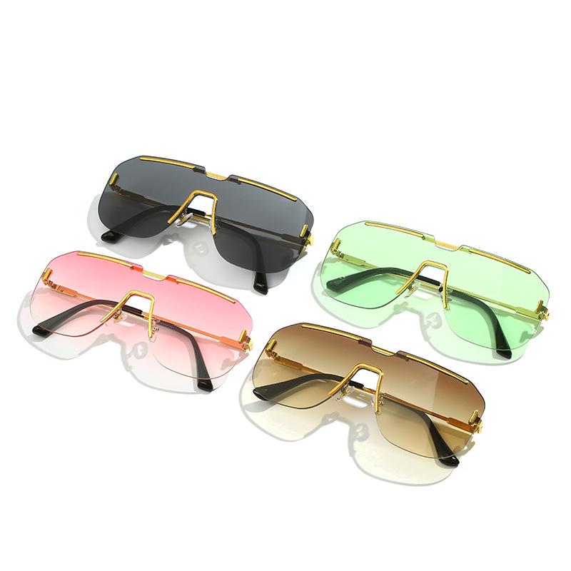 Trendy Metal Rivet Frameless Sunglasses for Men & Women