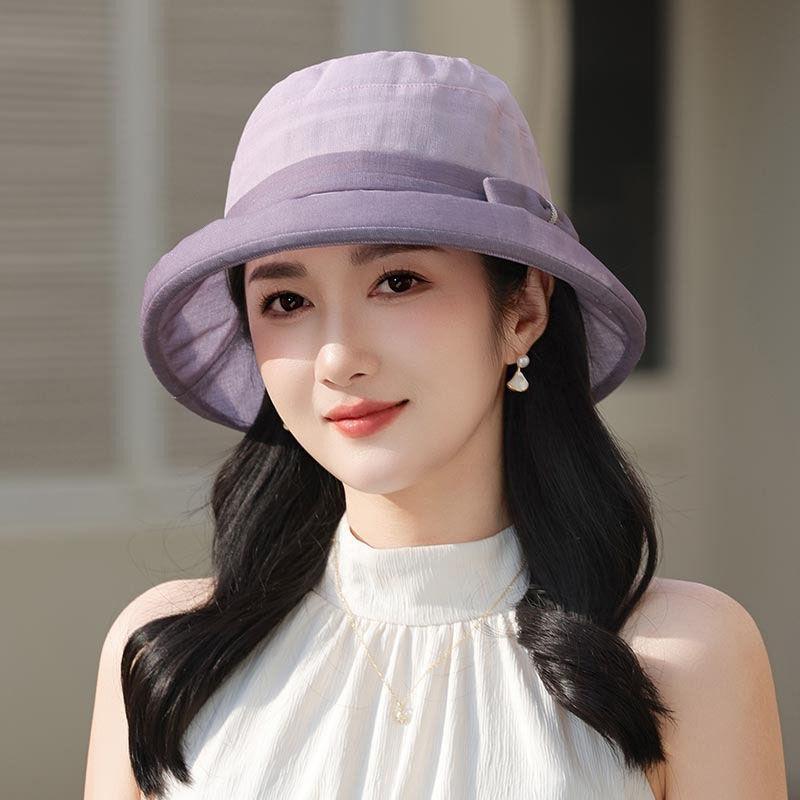 

Шляпа для мамы, однослойная шляпа, тканевая шляпа, летняя солнцезащитная шляпа для женщин one size светло-фиолетовый