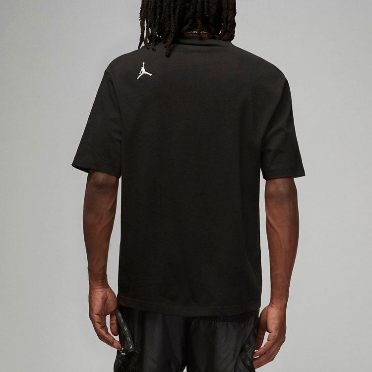 Jordan 23 Engineered Breathable Logo Print Crew Neck T-Shirt Men Tops Black DO8895-010