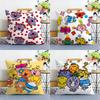 Mr. Men and L-Little Miss Pillow Case Plush Fabric Soft Double Sided Print Home Sofa High Quality Cushion Cover Throw