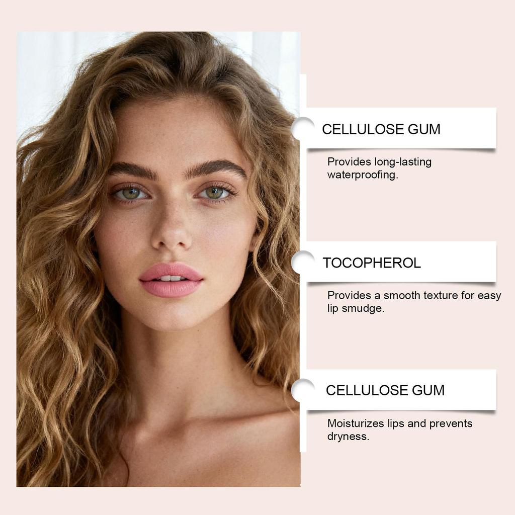 Zephoco Zweifarbiger Spiegel-Lipgloss - Feuchtigkeitsspendend, Seidiges Rotbraun & Nude-Rosa
