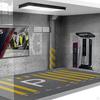 1/18 Acrylic Display Case for Diecast Cars with Illuminated Parking Scene