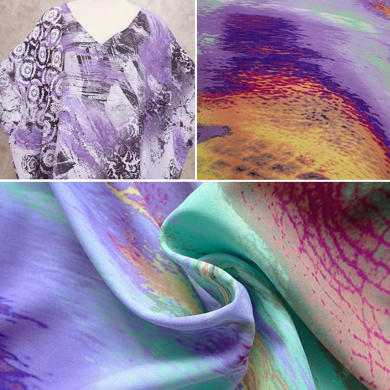 2020 Bohemian Striped Bikini Cover-ups Casual V-neck Loose Summer Dress Polyester Tunic Beach Wear