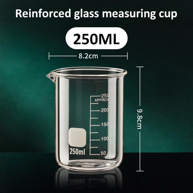 Glass Measuring Cup High Borosilicate Clear Scale Cup Heat-resistant Laboratory Beaker Household Kitchen Baking Measuring Tools