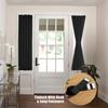 2 Panel French Door Curtains With Rod Pocket Tieback Indoor Sun Blocking Privacy Grommet Curtains Thermal Blackout