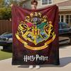 1pc Cresta de Hogwarts Harry Potter Manta de Franela para Exteriores Todas las Estaciones Suave Calidez, Decoración del Hogar 1031167