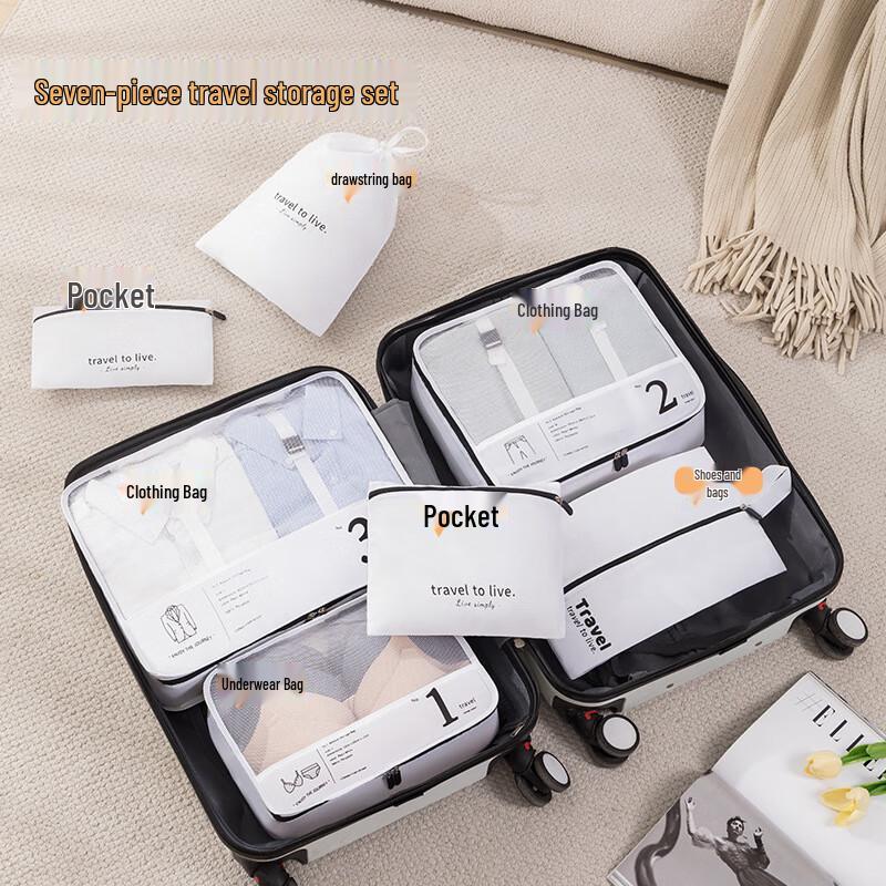 

Travel Luggage Organizer Bag Set 7-Piece Set