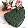 Fashion Heart Shaped Wet Floral Foam with Suction Cup DIY Floral Arrangement Foam Floral Foam Cage Tray for Wedding Centerpiece