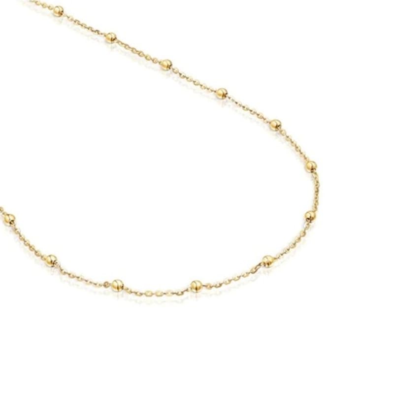 Tous TOUS 18K Plated Silver Interspersed Choker Necklace / Chain / 111902670