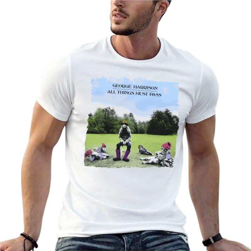 George Harrison All Things Must Pass Oversize TShirt Personalized Mens Clothes Cotton Streetwear Large Size Top Tee S