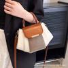 Contrasting Color Portable Small Bag Women's Spring and Summer Niche Design Versatile Small Square Bag Premium Texture Shoulder Bag