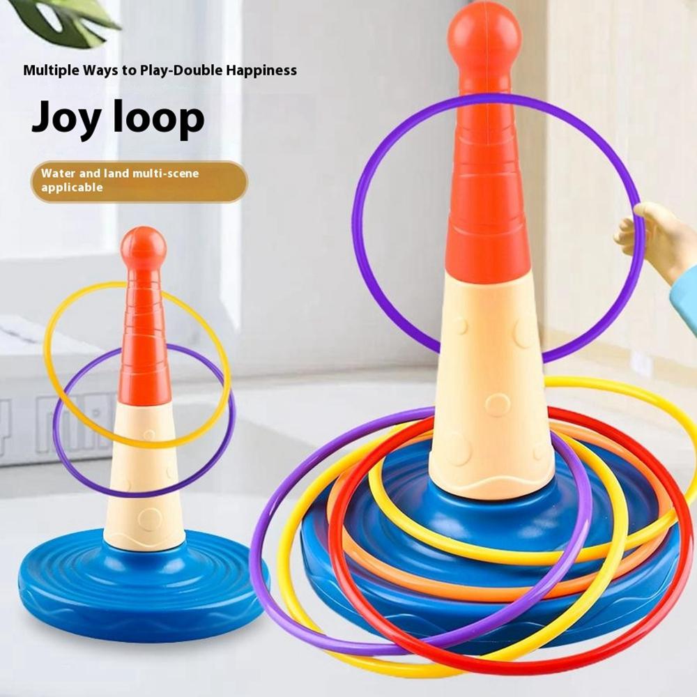 

2410 Children Throw Circle Game Stacking Toy Set Interactive Family Game Educational Skill Development Type A