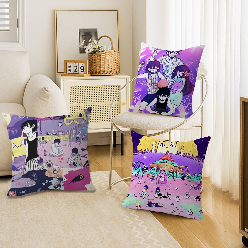 OMORI GAME Pillow Anime Pillow Sofa Bed Head Pillow Cover Cushion Cover 45x45 Cm Fashion
