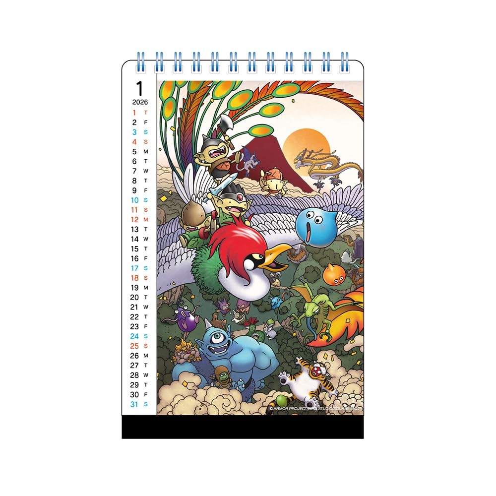

Dragon Quest Stationery Store Calendar 2026 чёрный