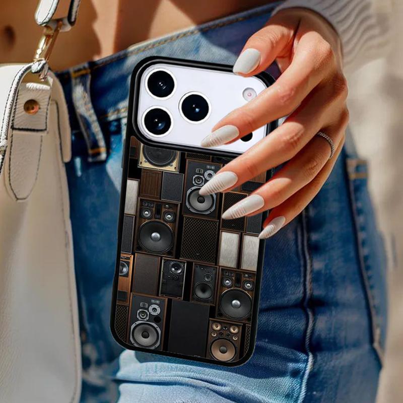 Massive Music Speakers Soft Phone Case For iPhone 17 Air 14 15 13 12 Max Cover For Apple 16e 11 Pro Max Plus Coque