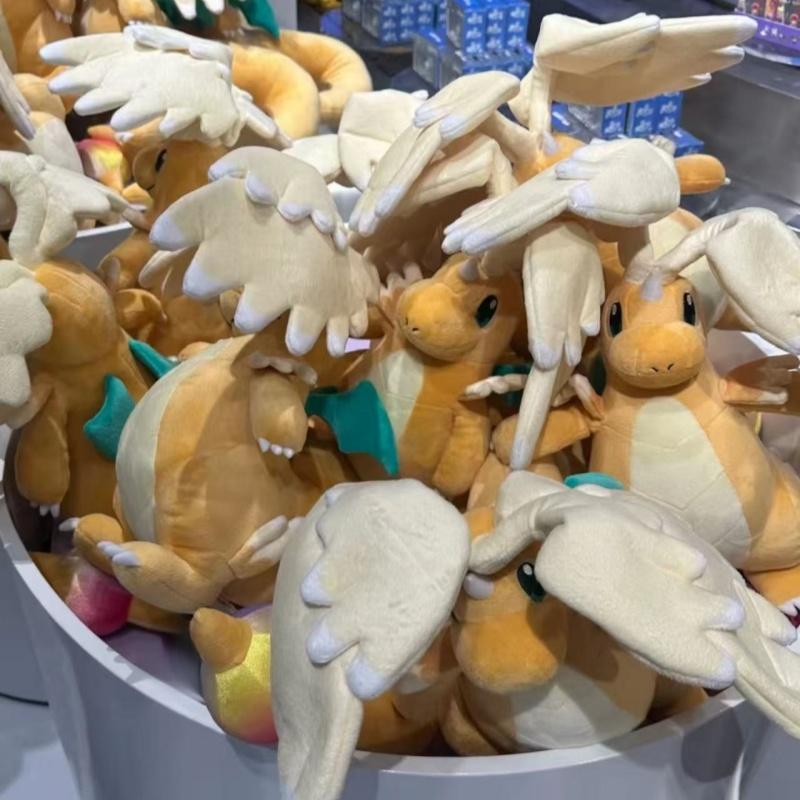 Three Types Dragonite Mega Plush Pikachu Sprigatito Tyranitar Ralts Doll Pombon Toy Browt Gecqua Pillow Kawaii Gift Kids