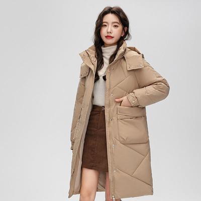 Winter New Loose Fashion Hooded Cotton Clothes Women's Long Thickened Knee Warm Coat