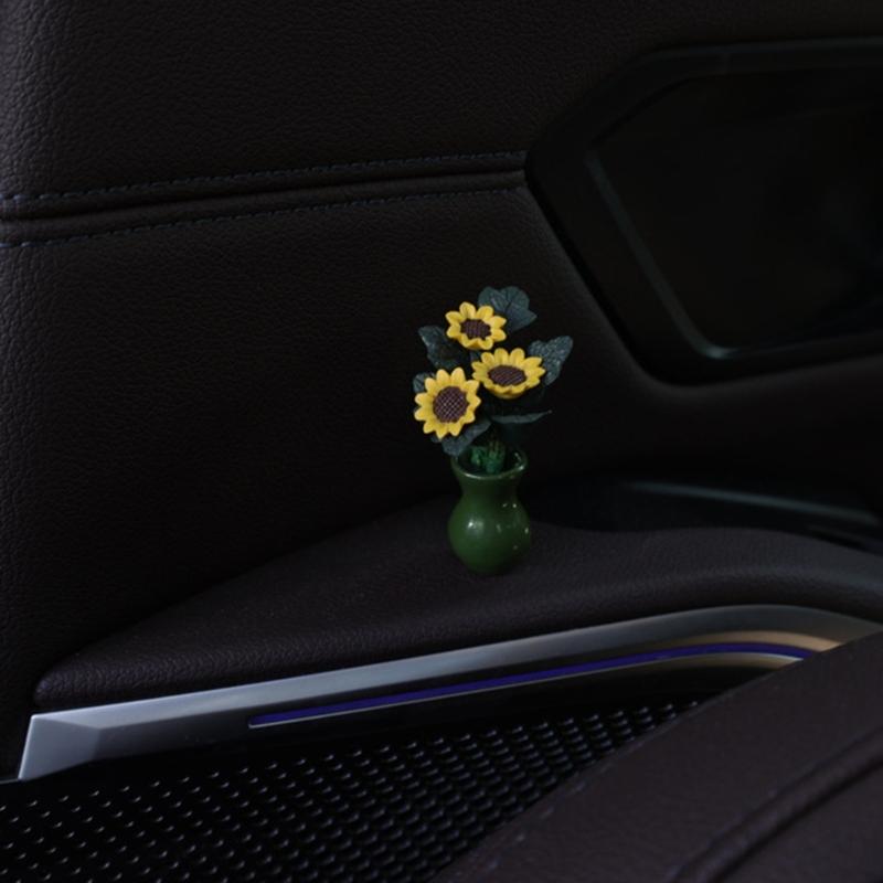 Dekoracja wnętrza samochodu Mini wazon na słonecznik Auto konsola środkowa Ozdoba na lusterko wsteczne na akcesoria SUV Kobieta Prezenty