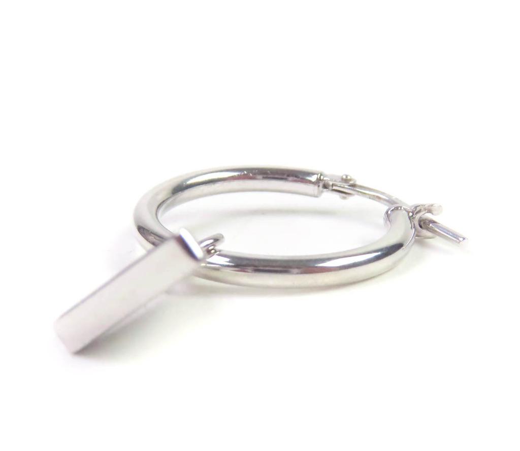 PRADA Pierce Symbol Pendant Pierce Black Silver AG925 Women 2JO750 Used