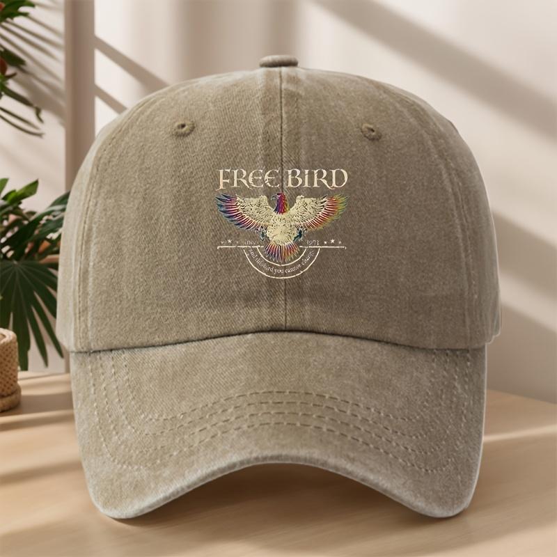 

Мужская бейсболка FREE BIRD с орлом | Винтажная, стираная, легкая, для активного отдыха и повседневной носки Adjustable