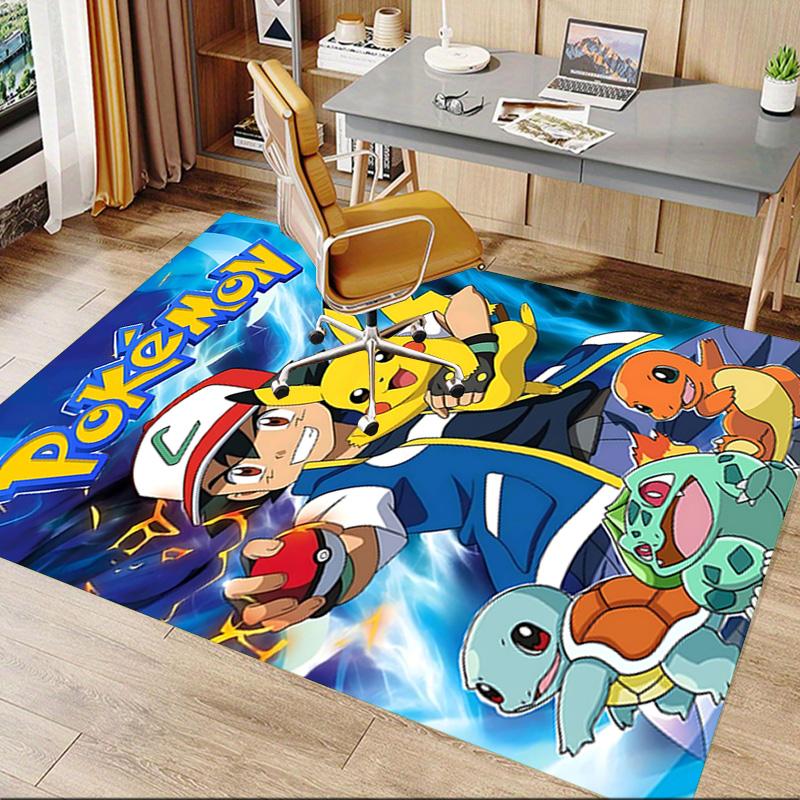1pc Pokemon Adventure Carpet for Playroom Bedroom Living Room Sofa Home Decor,kids Game Area Rug Non-slip Floor Mat Y72972