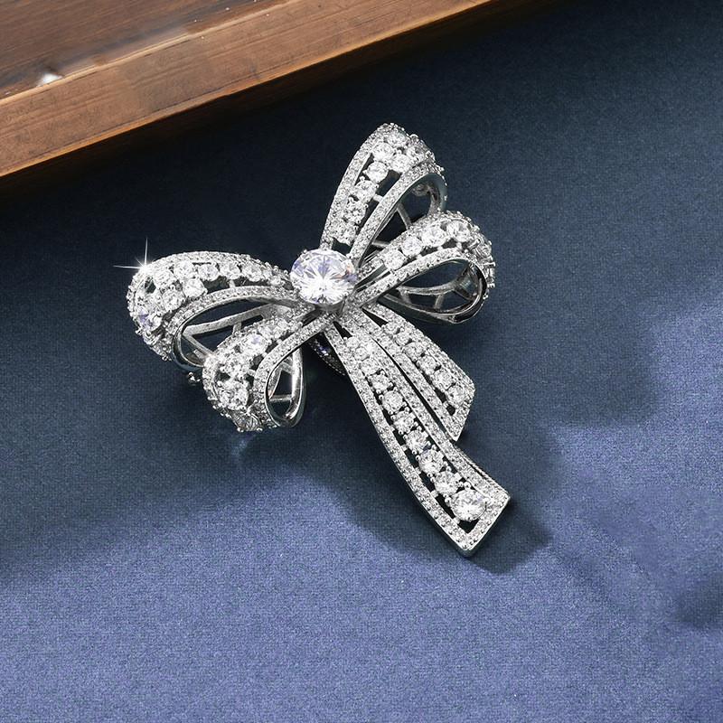 Elegant Goldplated Bowshaped Pin With Multifunctional Decor For Wedding And Occasion