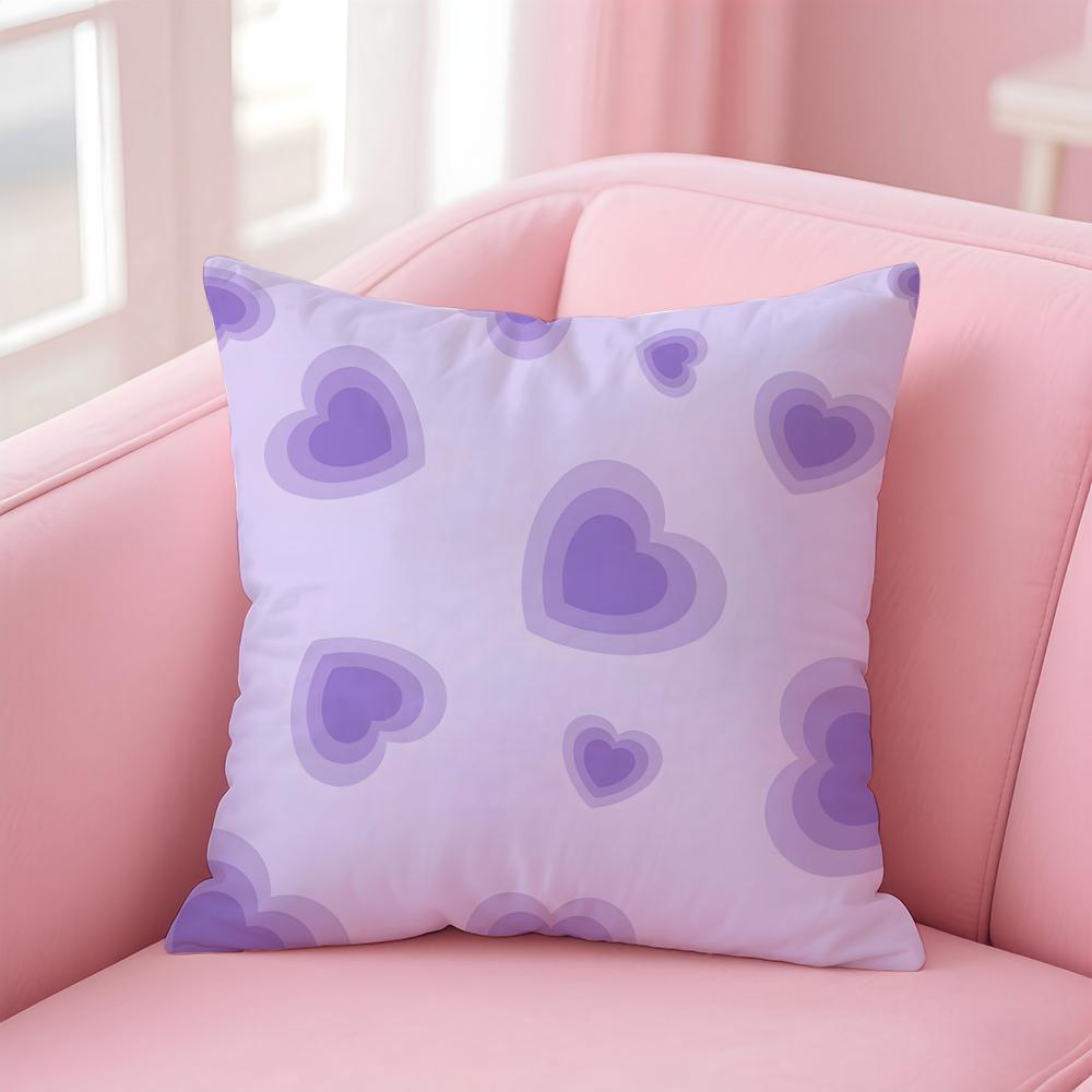 Mystical Elegant Purple themed artistic prints Cushion Cover Pillowcase Short Plush Invisible zipper Room Sofa Cushion Cover