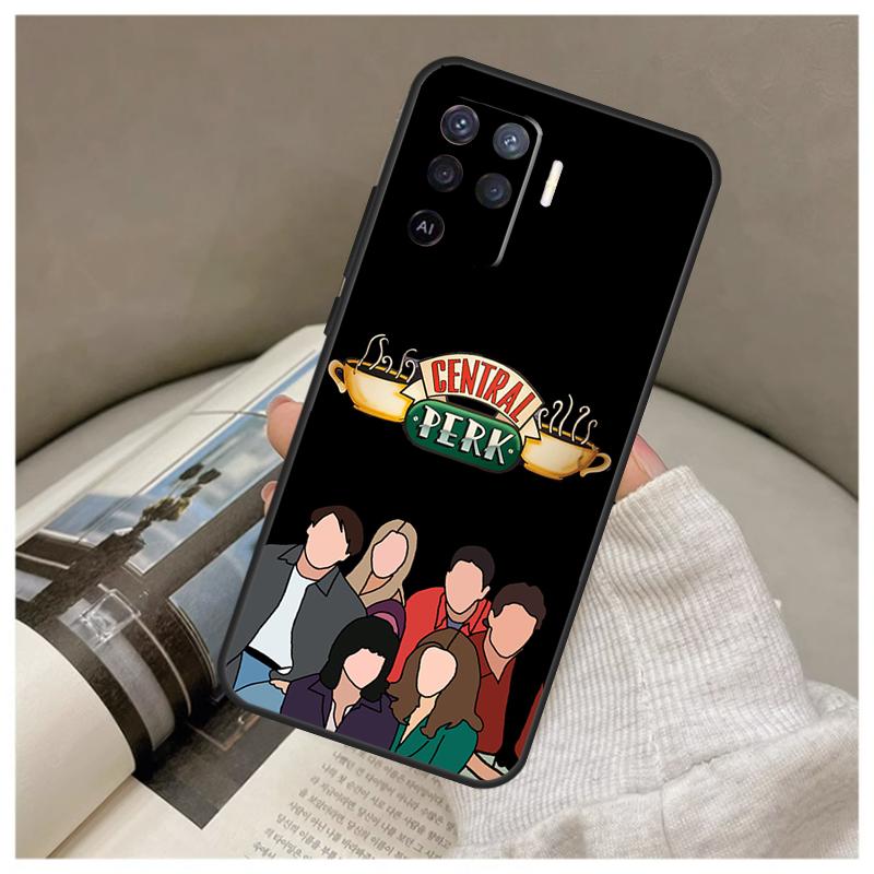Central Perk Friends Case For Oppo A16 A76 A96 A60 A98 A58 A78 A18 A38 A80 A40 A77 A57 A17 A74 A54 A94 A15 A5 Pro