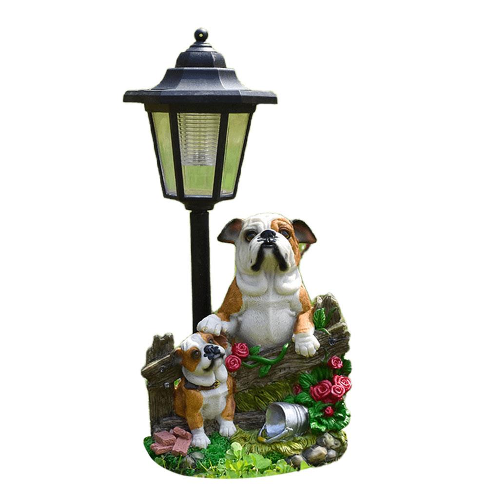 Solar Powered Cute Figurine Light Resin Hexagonal Decorative Lamp Animal/Child/Gnome Hexagonal Night Light Courtyard Decoration
