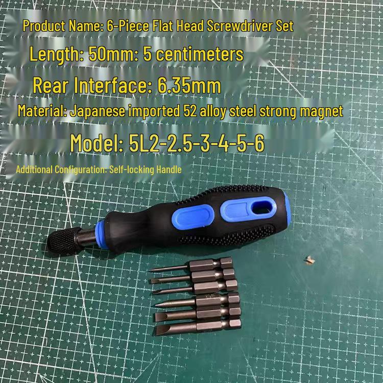 Japan S2 Steel Magnetic Slotted Flat Head Electric Screwdriver Bit
