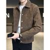 Men's 2026 Autumn/Winter Suede Lapel Jacket - High-End Trendy Plush Coat